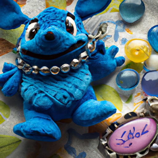 Stitch Embellished Charm Bracelet with Blueberry Pie Beads